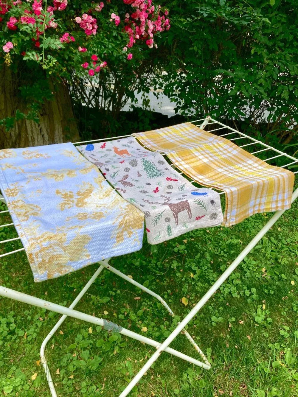 Trio of Cotton Dish Towels: 2 Ralph Lauren and 1 TAG